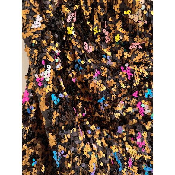 Dress the Population Cosmopolitan Colab 1 Shoulder Sequin Mini Dress M Glam Sexy - Picture 7 of 12